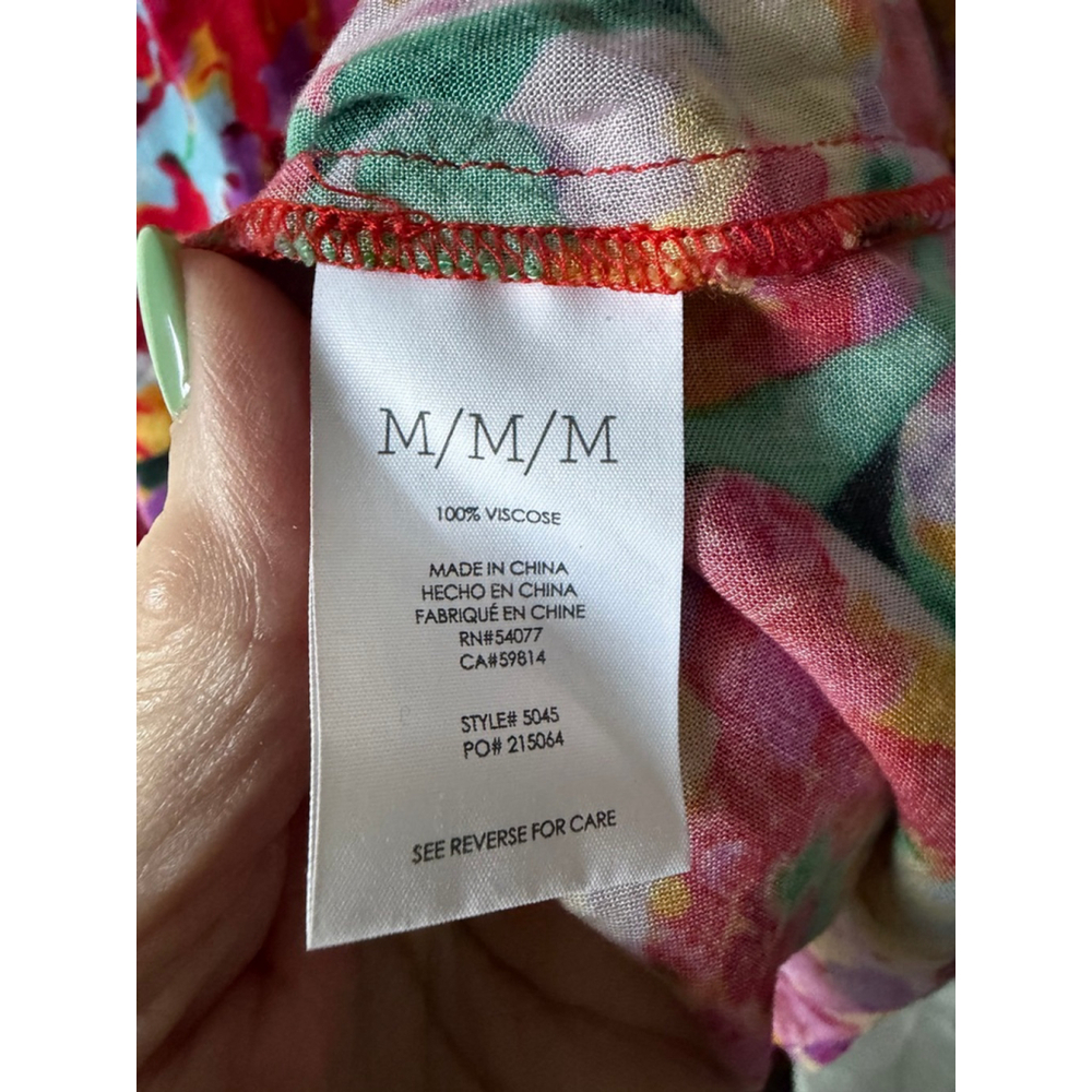 Cabi Floral Tank Top M Red Yellow - Picture 4 of 5